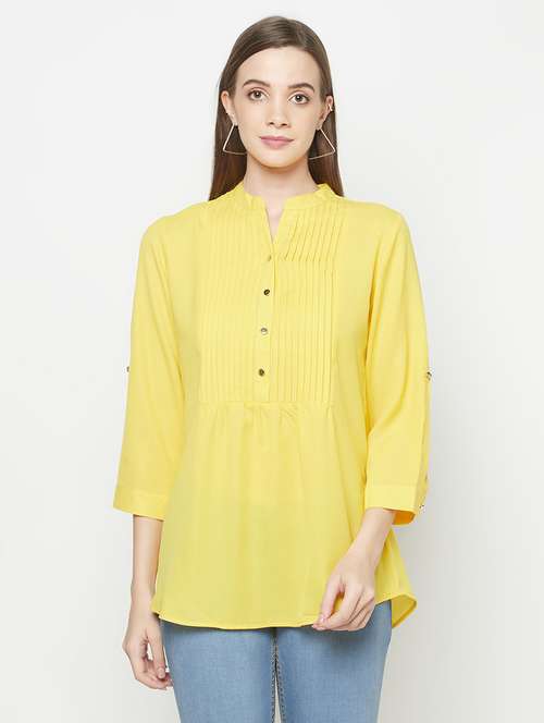 solid pintucks a-line top  - 18440721 - Very Small Image - 1