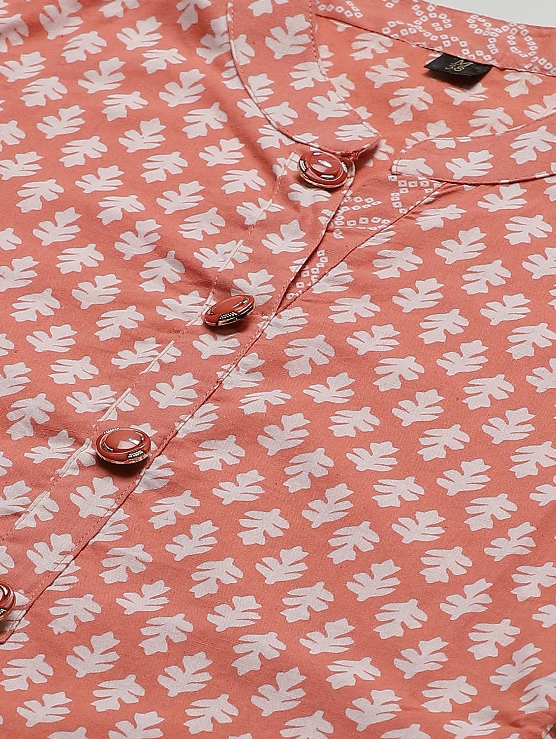 bandhani printed kurta palazzo set - 18445394 - Zoom Image - 4