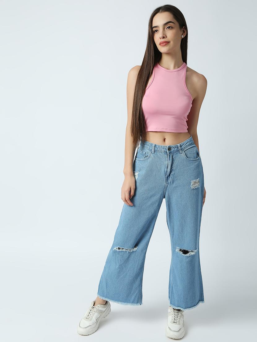 women's crop halter neck top - 18446216 - Standard Image - 4