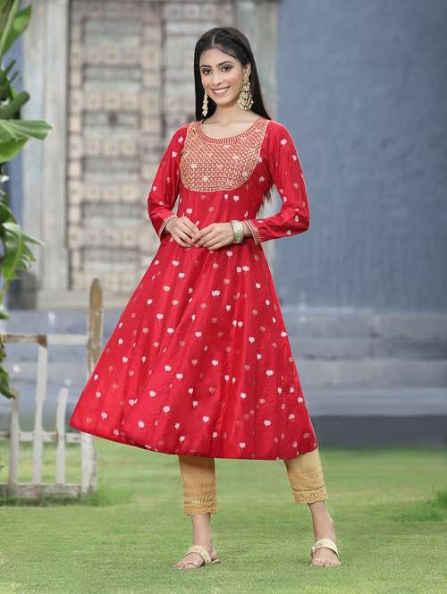 women's flared kurta - 18458818 - Very Small Image - 1
