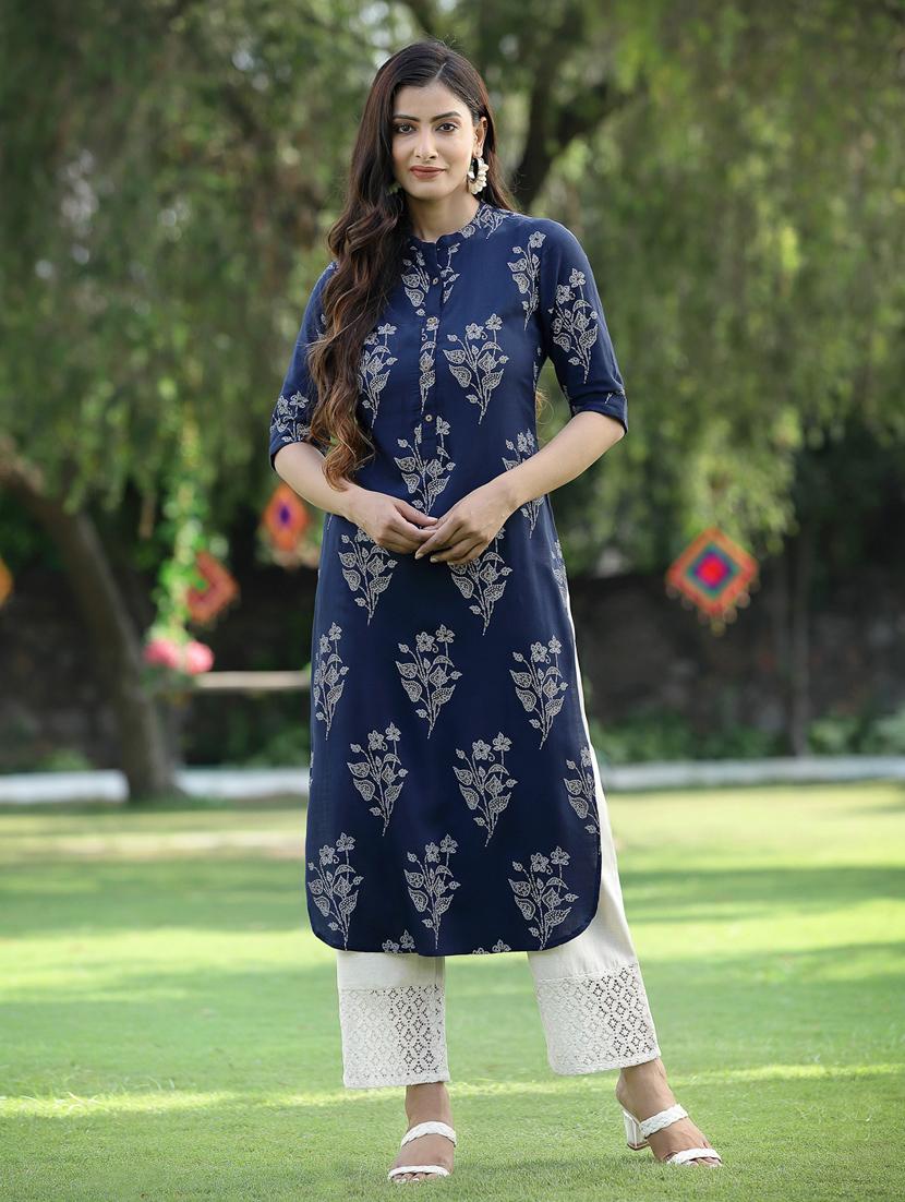 women's straight kurta - 18465763 - Standard Image - 3