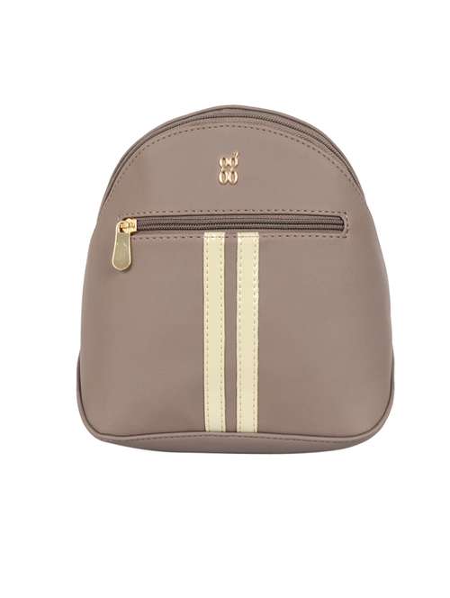 taupe solid regular backpack - 18471815 - Very Small Image - 1