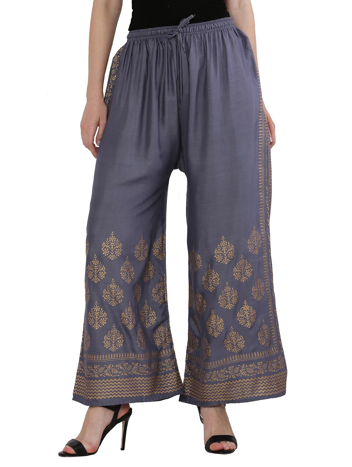 pack of 2 gold print flared palazzo - 18475152 - Standard Image - 4