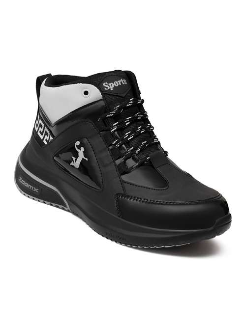 mens black lace up sneaker - 18476839 - Very Small Image - 1