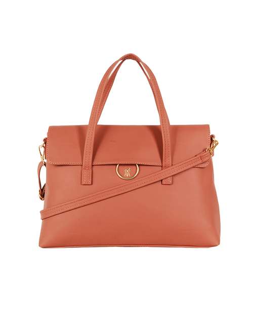 peach  pvc regular satchel - 18507941 - Very Small Image - 1