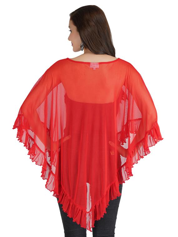 solid net summer poncho - 18509998 - Standard Image - 2