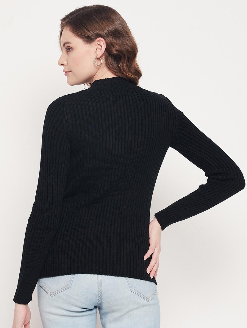 long sleeved solid regular pullover - 18512199 - Zoom Image - 3