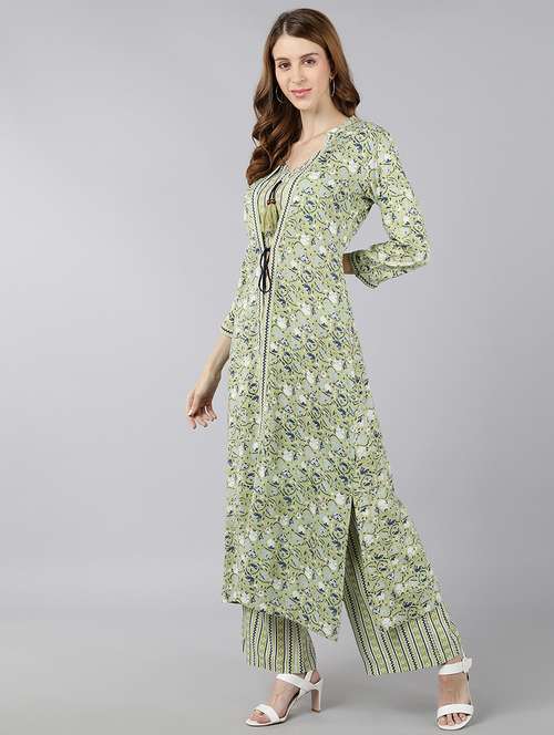 printed top pant with shrug  - 18517671 - Very Small Image - 1