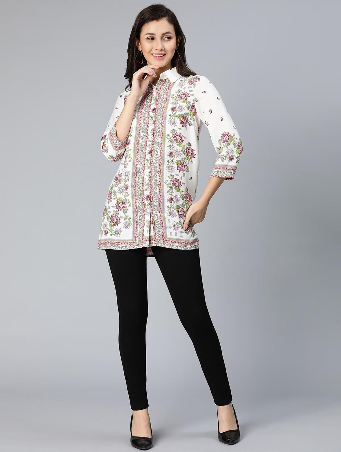 long sleeved floral regular shirt - 18523660 - Zoom Image - 4