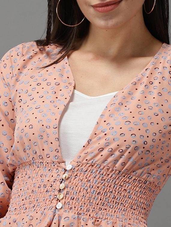 women's high-low v neck top - 18532294 - Standard Image - 3