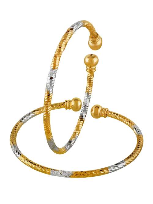 gold & silver toned bangle - 18534831 - Very Small Image - 1