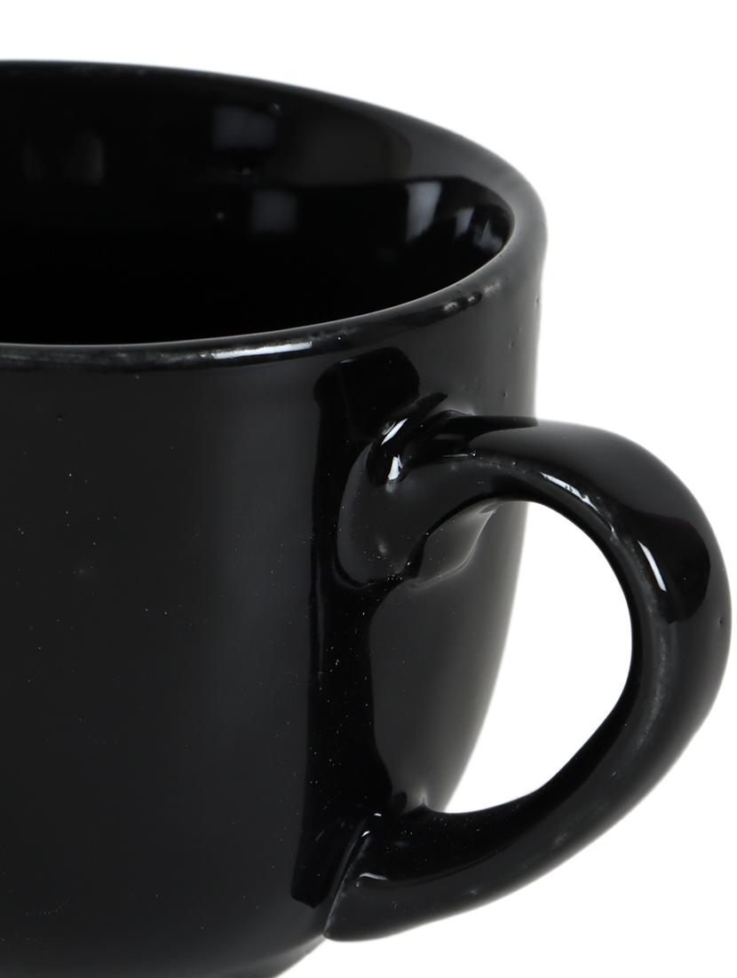 cdi set of 12 black solid ceramic glossy cups and saucers - 18538358 - Standard Image - 6