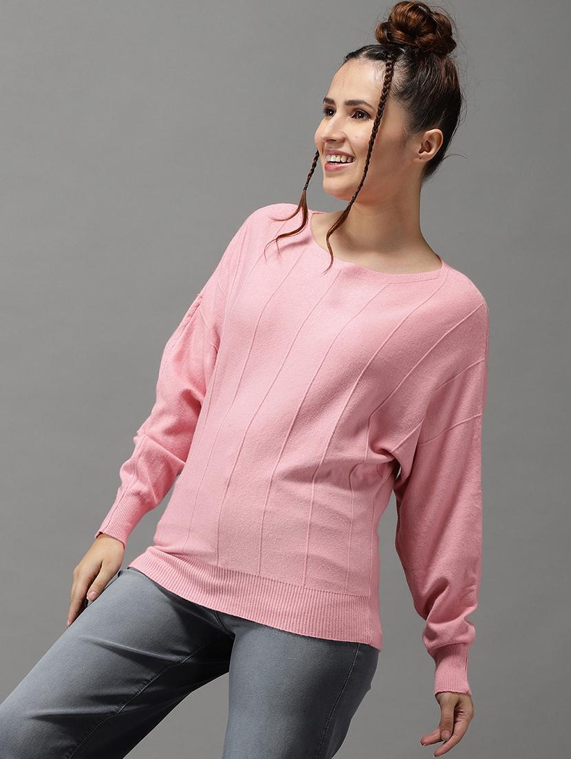 batwing sleeved solid pullover - 18545187 - Zoom Image - 1