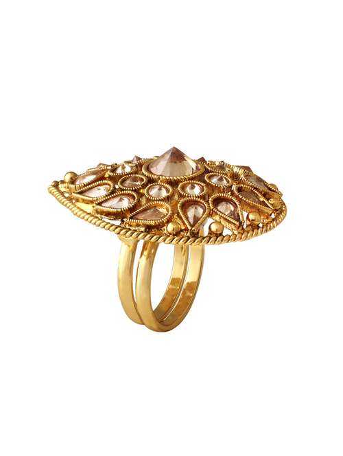 gold plated hand ring - 18566885 - Very Small Image - 1