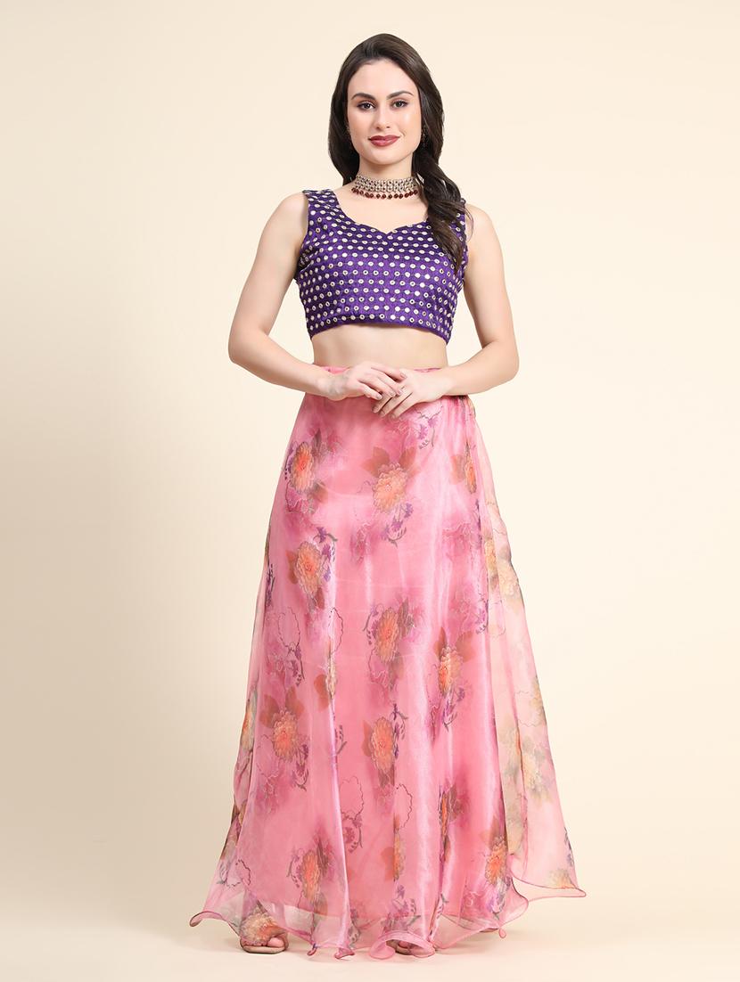 floral printed lehenga choli with dupatta - 18570722 - Standard Image - 4