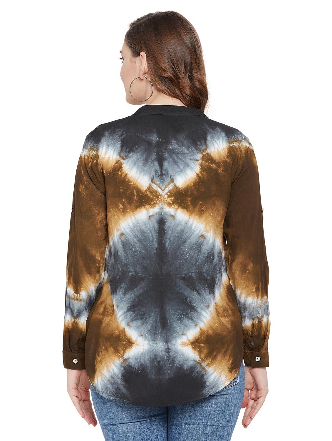 black rayon regular shirt - 18579222 - Zoom Image - 3