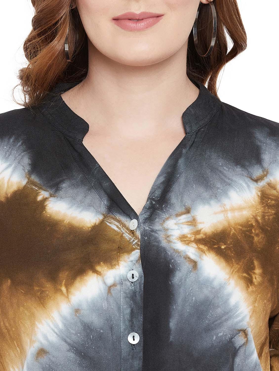 black rayon regular shirt - 18579222 - Standard Image - 5