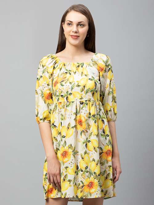 women's fit & flare floral dress - 18586098 - Very Small Image - 1
