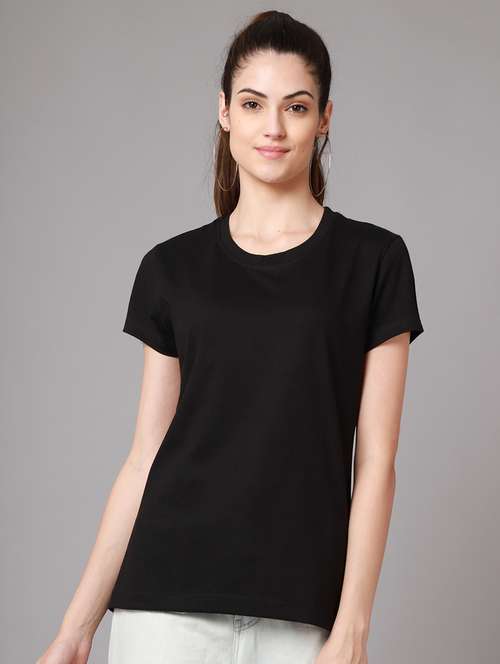 women's plain round neck t-shirt - 18593009 - Very Small Image - 1