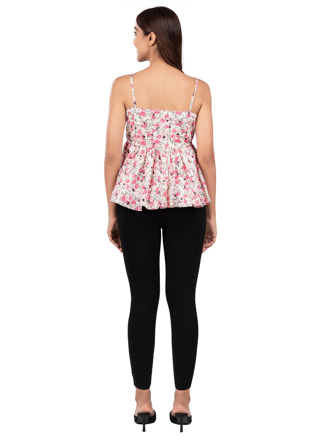 women's peplum shoulder strap top - 18607426 - Zoom Image - 2