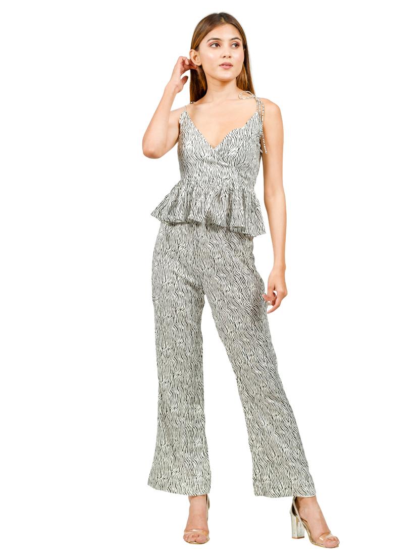 women's peplum shoulder strap top - 18607454 - Standard Image - 3