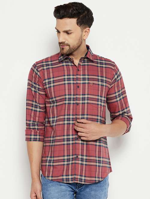 red checkered casual shirt - 18614479 - Very Small Image - 1