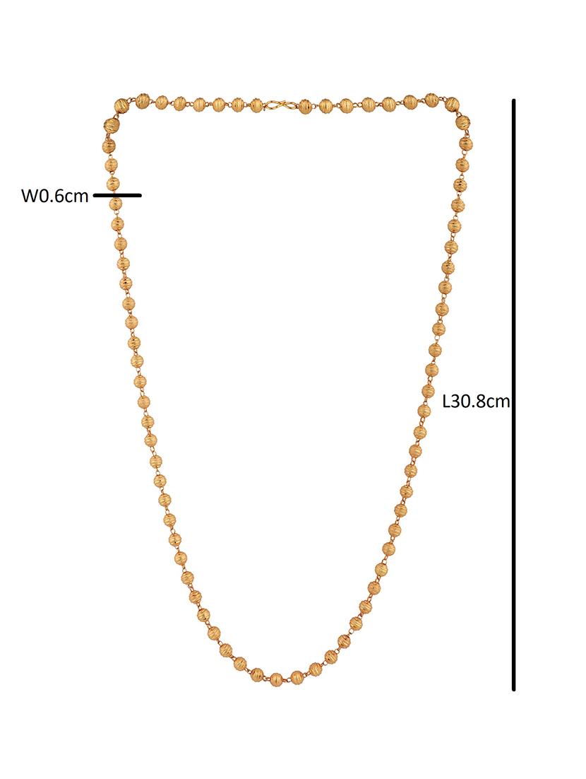 gold brass long necklace - 18614571 - Zoom Image - 4