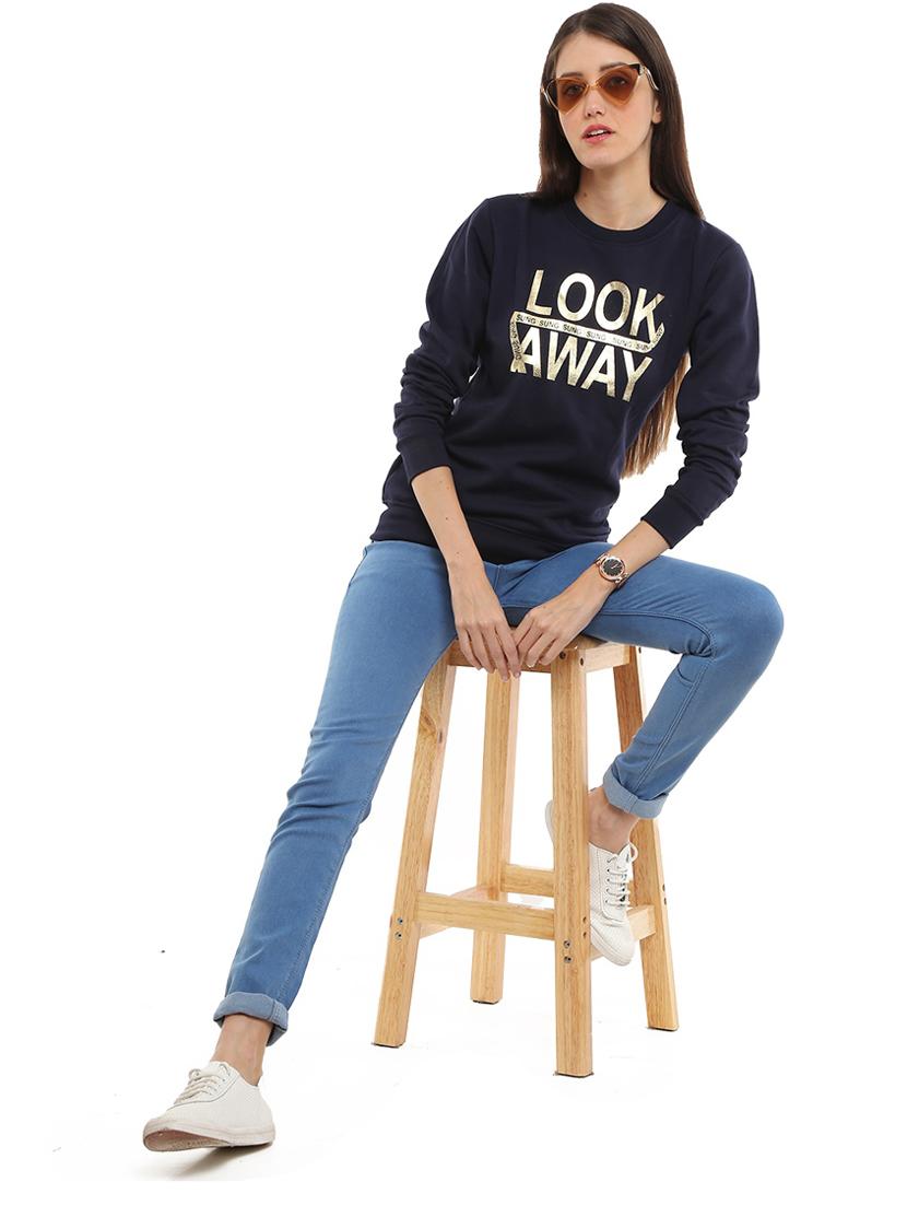 women's chest print sweatshirt - 18616923 - Zoom Image - 3