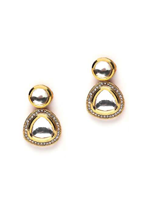 gold plated drop earring - 18632952 - Very Small Image - 1