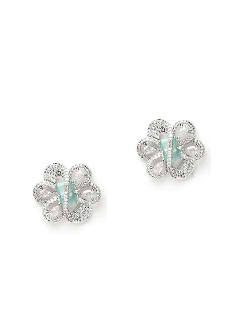 silver plated stud earring - 18633130 - Very Small Image - 1