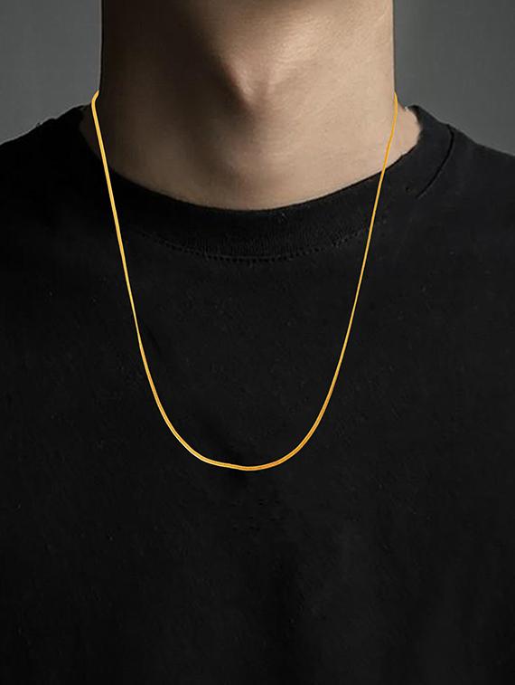 gold plated chain necklace - 18637400 - Standard Image - 4