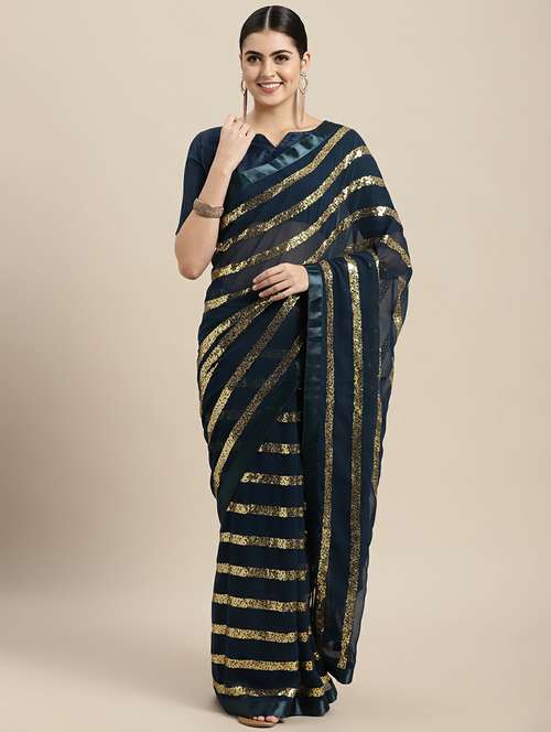 women's embellished saree with blouse - 18643077 - Very Small Image - 1