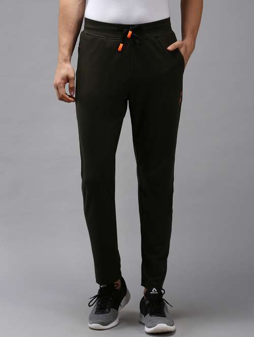 mid rise solid full length track pant - 18651030 - Very Small Image - 1