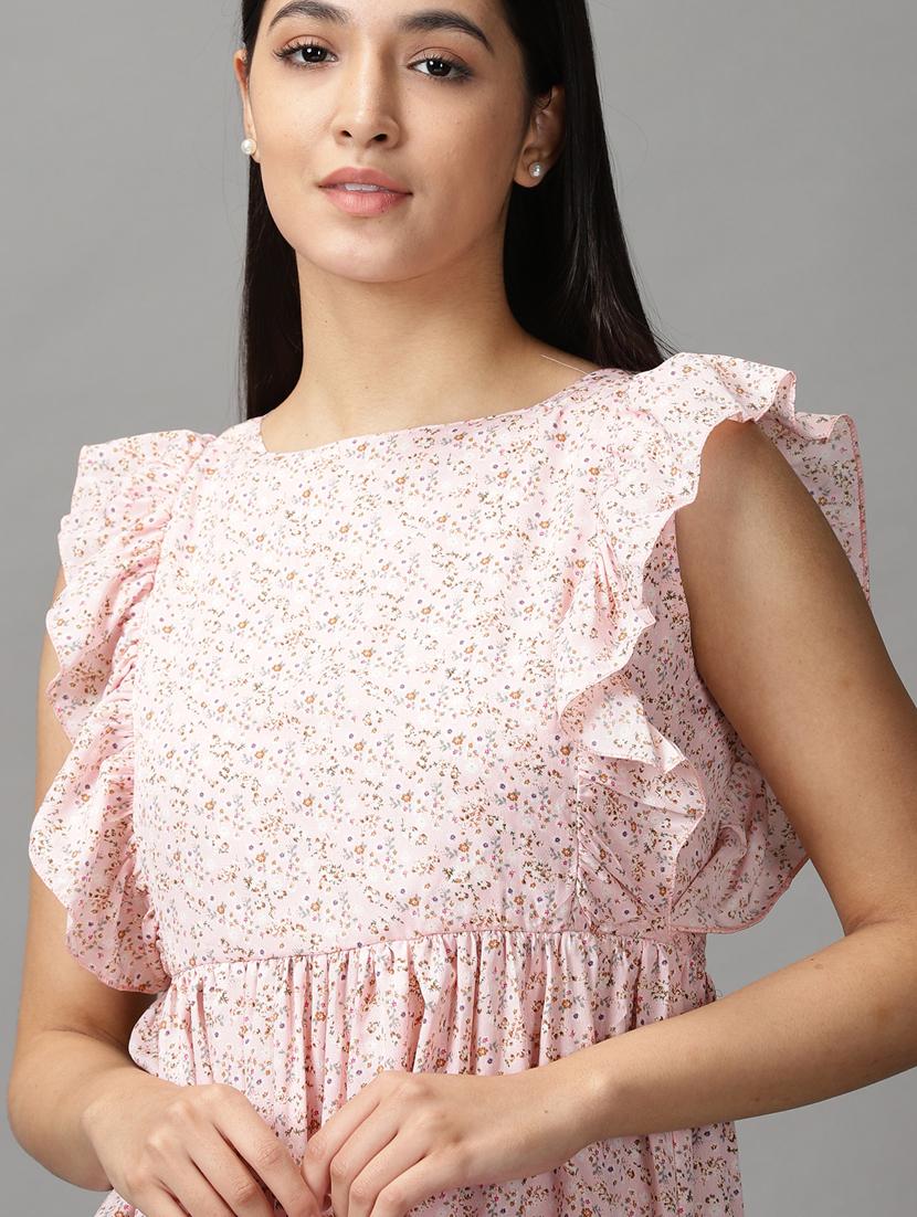 women's tiered dress floral dress - 18659082 - Standard Image - 5