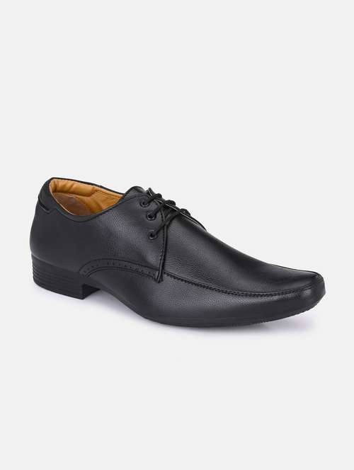 black synthetic laceup derbies - 18680480 - Very Small Image - 1