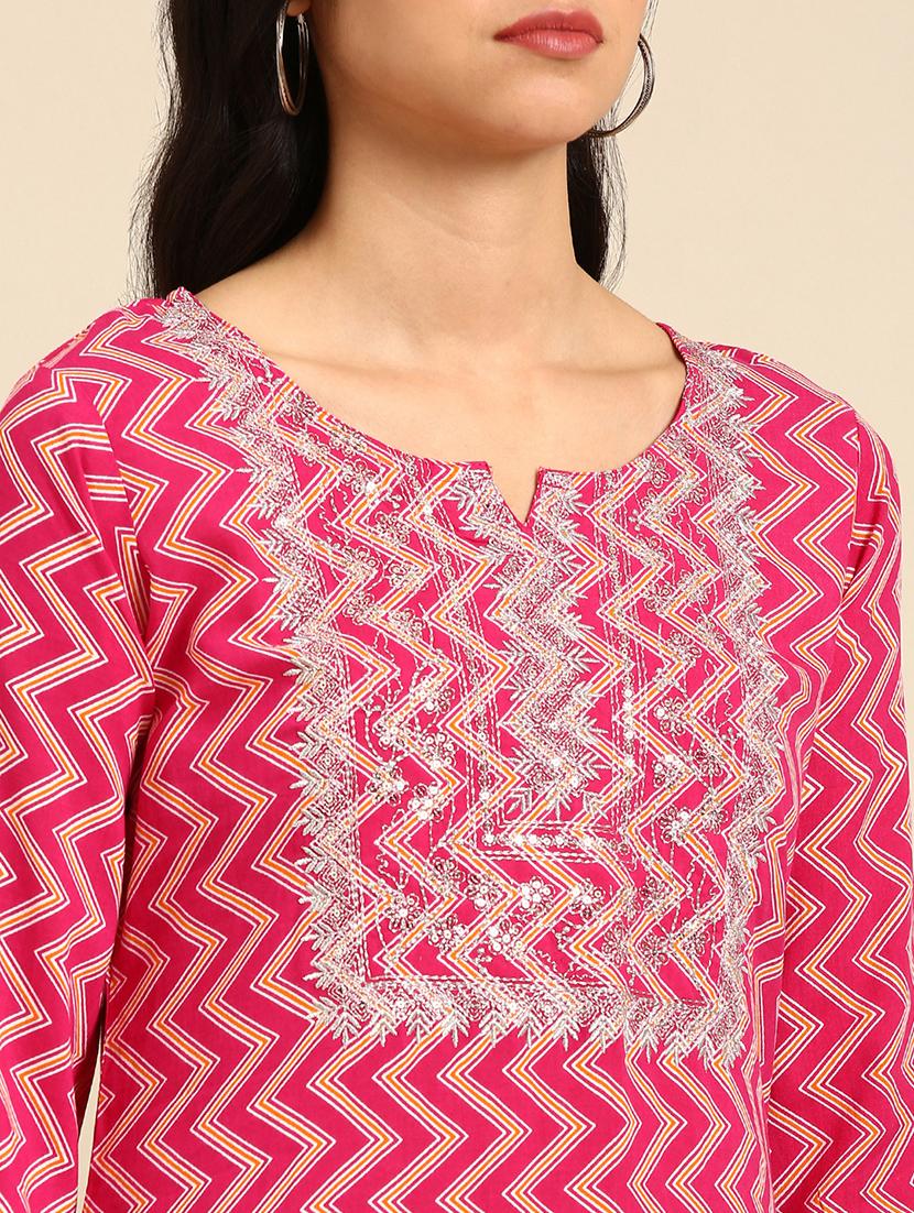 women's straight kurta - 18682976 - Standard Image - 3