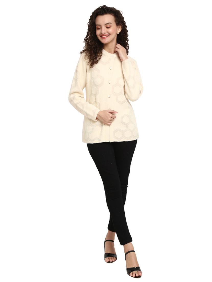 button up wool cardigan - 18687938 - Standard Image - 3