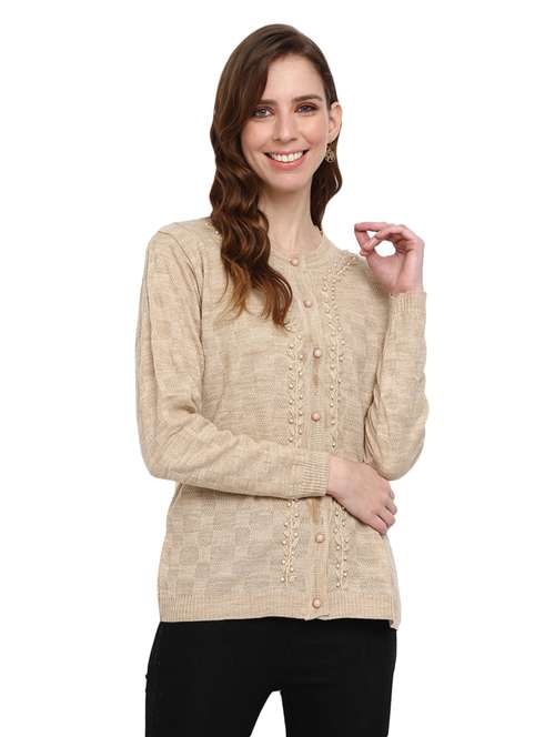 button up wool cardigan - 18687988 - Very Small Image - 1
