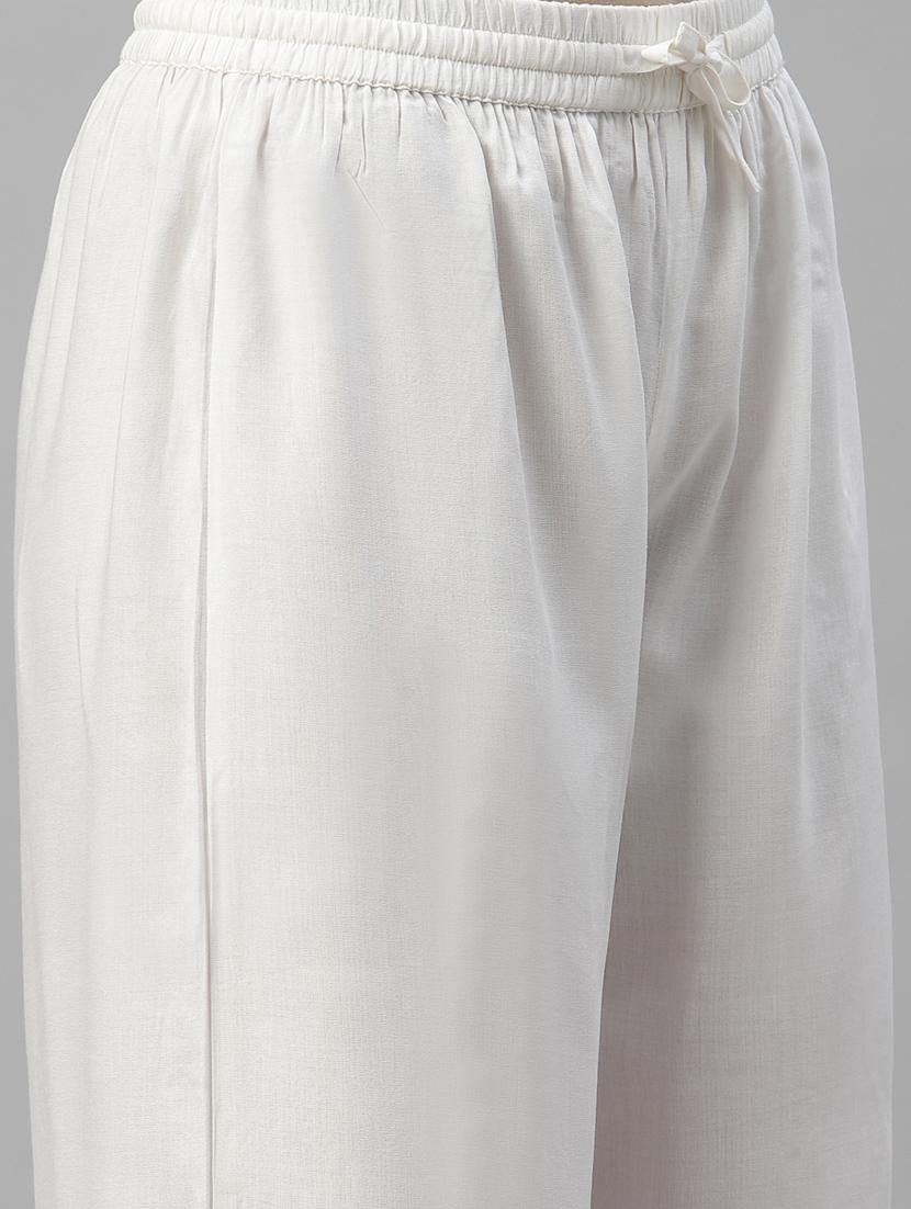 women solid wide leg palazzo - 18699899 - Standard Image - 5