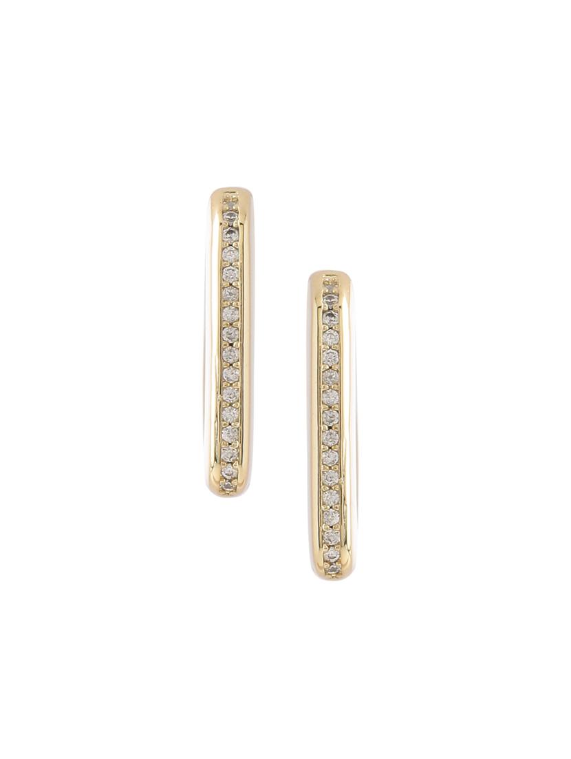 white brass studs earring - 18718736 - Standard Image - 3