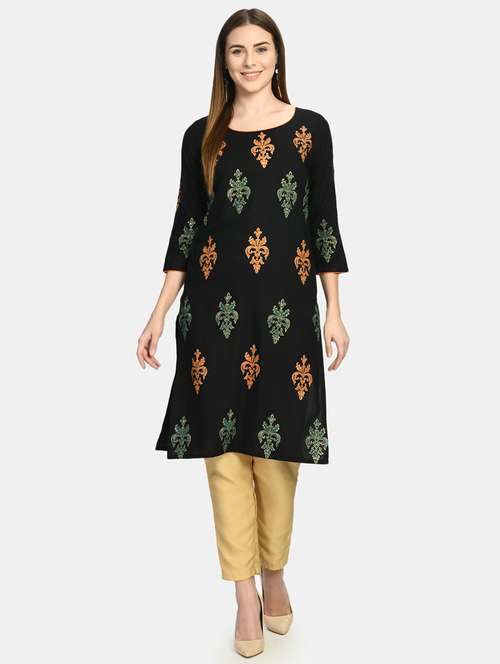 women's straight kurta - 18720892 - Very Small Image - 1