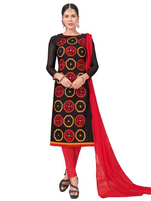 printed unstitched suit set - 18721284 - Very Small Image - 1