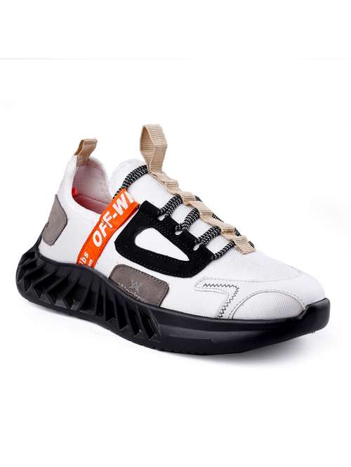 multi colored synthetic lace up sneakers - 18801574 - Very Small Image - 1