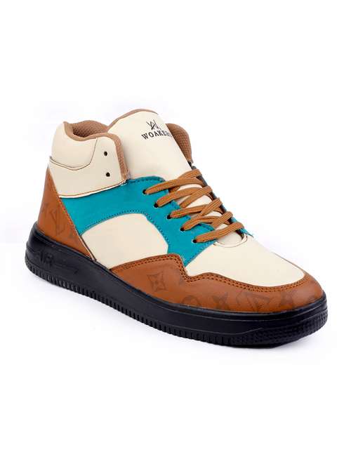 multi colored synthetic lace up sneakers - 18801588 - Very Small Image - 1