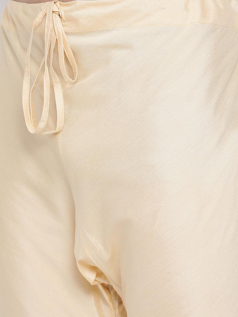 beige solid ethnic bottom wear - 18874740 - Standard Image - 4