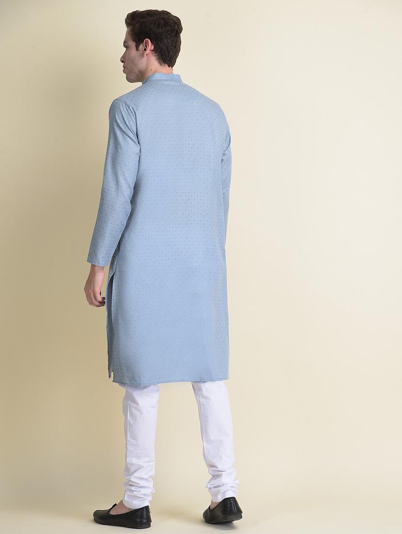 mandarin neck printed long kurta - 18876261 - Standard Image - 2