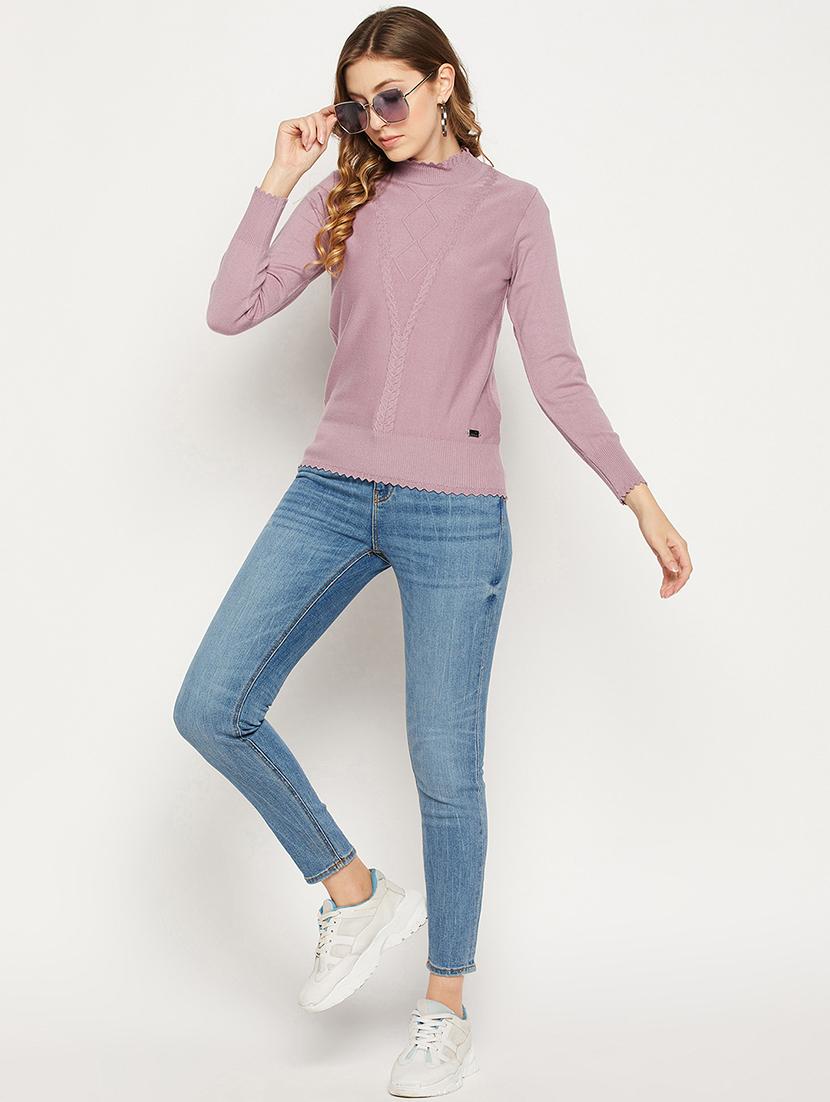 women long sleeves self design pullover - 18881382 - Zoom Image - 4