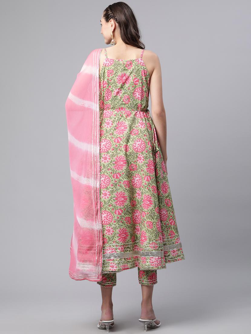 women floral kurta pant set with dupatta - 18886783 - Zoom Image - 3