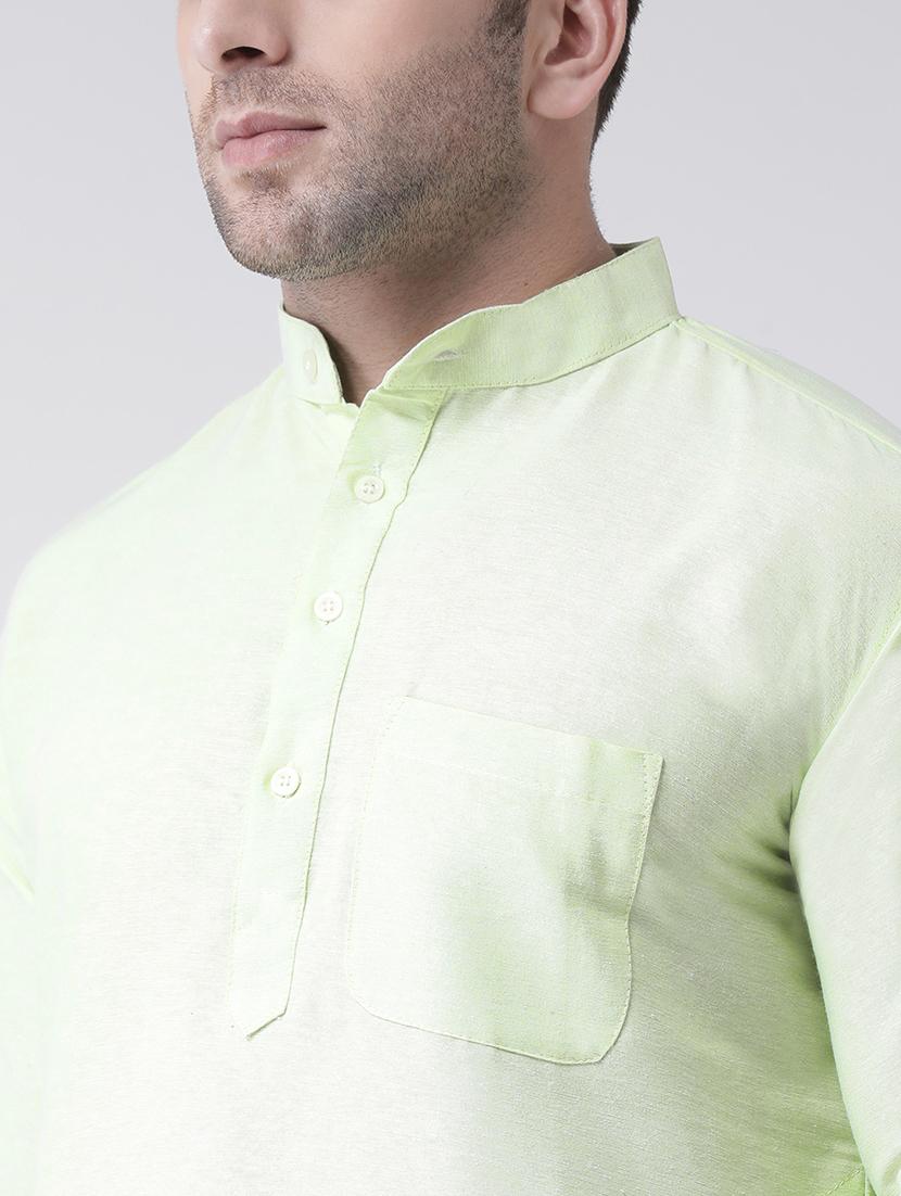 long cotton kurta for men's - 18909259 - Zoom Image - 4