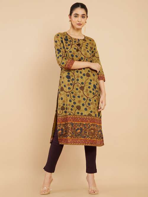 women's straight kurta - 18932360 - Very Small Image - 1